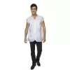 JALECO SANTA CLARA UNISSEX NYLON S MANGA MEDIO BRANCO REF.9744
